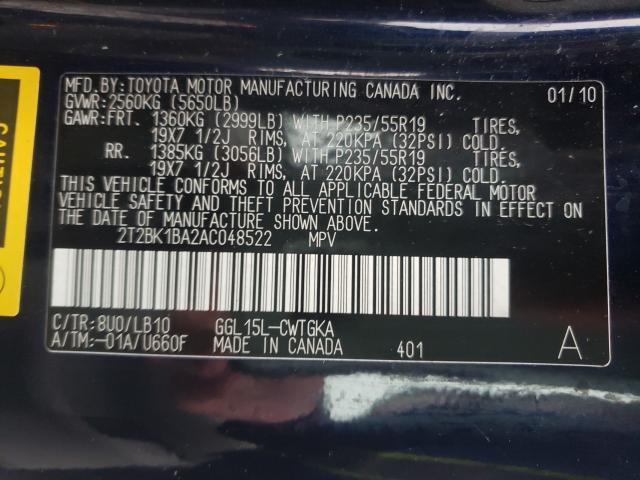 Photo 9 VIN: 2T2BK1BA2AC048522 - LEXUS RX 350 