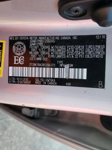 Photo 9 VIN: 2T2BK1BA2BC094370 - LEXUS RX 350 