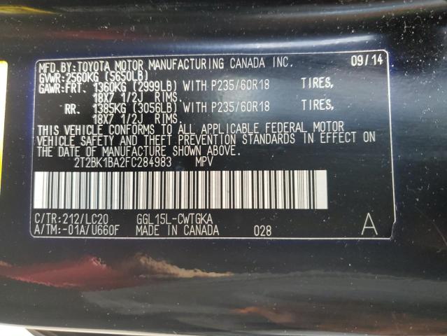 Photo 12 VIN: 2T2BK1BA2FC284983 - LEXUS RX 350 BAS 