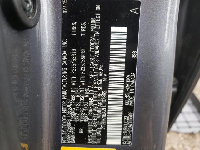 Photo 9 VIN: 2T2BK1BA2FC307985 - LEXUS RX 350 BAS 