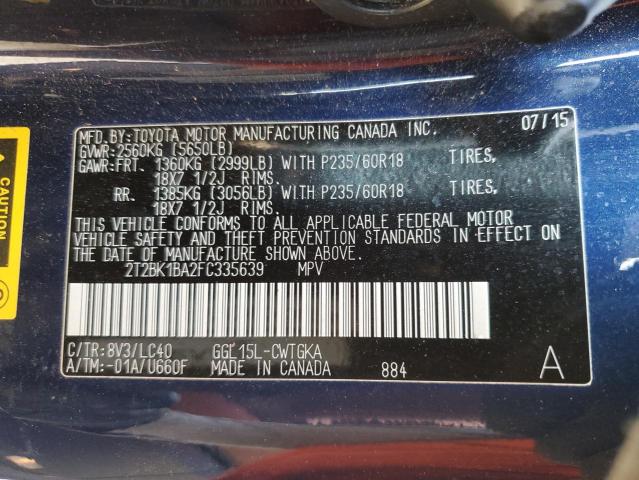 Photo 12 VIN: 2T2BK1BA2FC335639 - LEXUS RX 350 BAS 