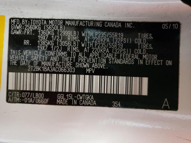 Photo 9 VIN: 2T2BK1BA3AC066303 - LEXUS RX 350 