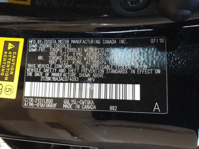 Photo 9 VIN: 2T2BK1BA3AC074093 - LEXUS RX 350 