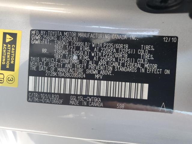 Photo 12 VIN: 2T2BK1BA3BC095804 - LEXUS RX 350 