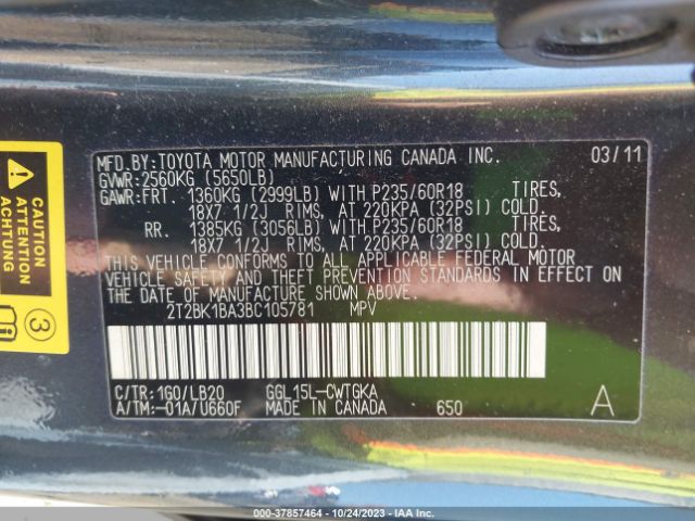 Photo 8 VIN: 2T2BK1BA3BC105781 - LEXUS RX 350 