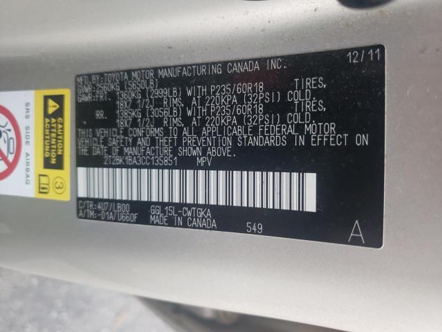 Photo 12 VIN: 2T2BK1BA3CC135851 - LEXUS RX 350 