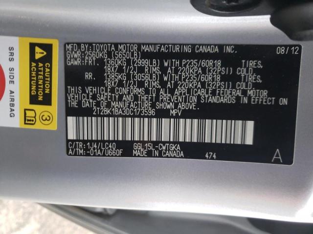 Photo 13 VIN: 2T2BK1BA3DC173596 - LEXUS RX 350 BAS 