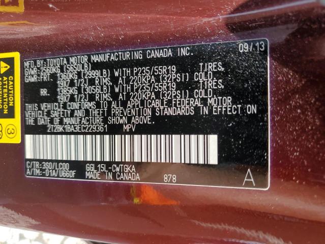 Photo 13 VIN: 2T2BK1BA3EC229361 - LEXUS RX350 