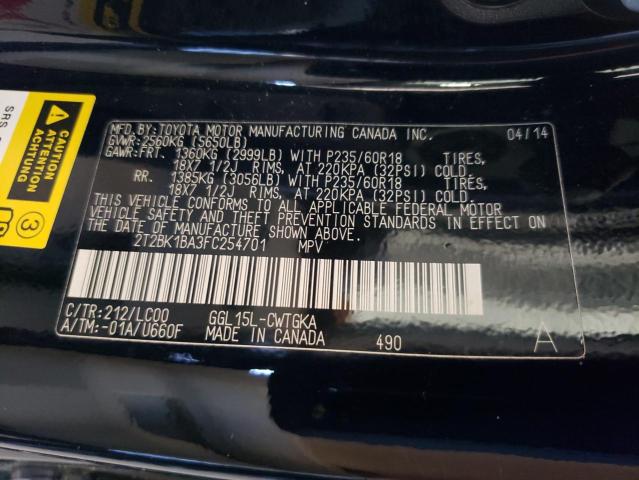 Photo 12 VIN: 2T2BK1BA3FC254701 - LEXUS RX 350 BAS 