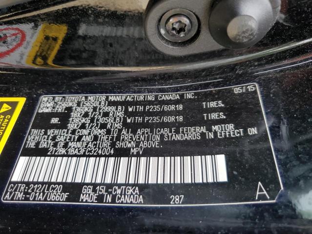 Photo 12 VIN: 2T2BK1BA3FC324004 - LEXUS RX 350 BAS 