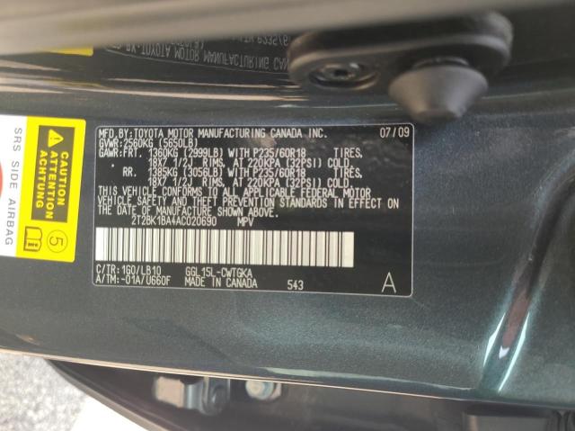 Photo 9 VIN: 2T2BK1BA4AC020690 - LEXUS RX 350 