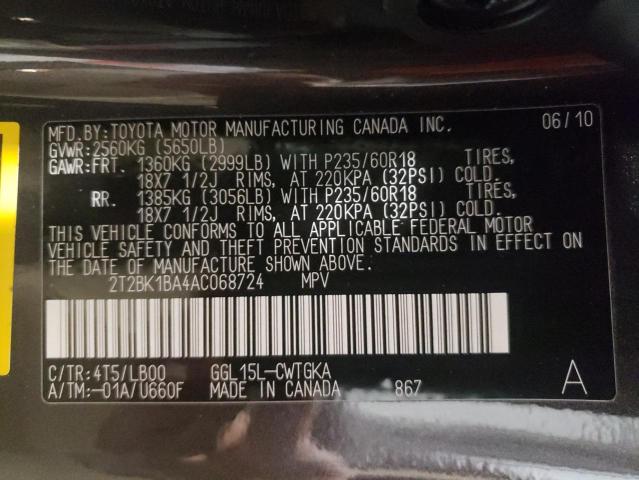 Photo 9 VIN: 2T2BK1BA4AC068724 - LEXUS RX 350 