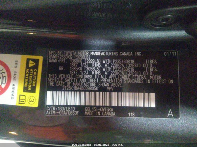 Photo 8 VIN: 2T2BK1BA4BC098050 - LEXUS RX 350 