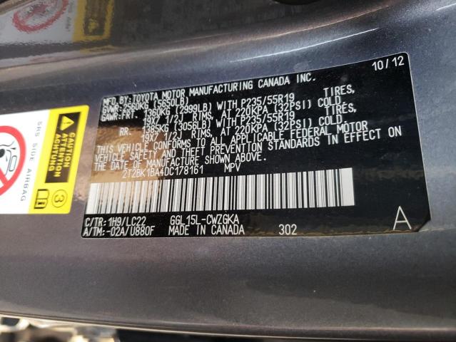 Photo 13 VIN: 2T2BK1BA4DC178161 - LEXUS RX 350 BAS 