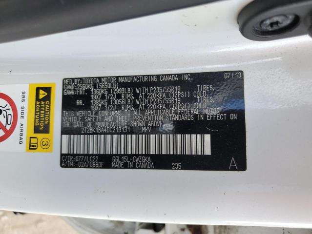 Photo 13 VIN: 2T2BK1BA4DC219131 - LEXUS RX 350 BAS 