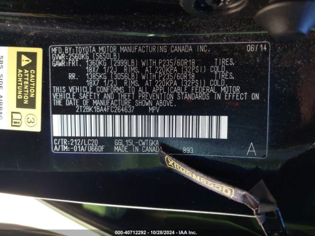 Photo 8 VIN: 2T2BK1BA4FC264637 - LEXUS RX 