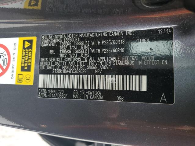 Photo 12 VIN: 2T2BK1BA4FC302092 - LEXUS RX 350 BAS 