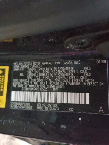 Photo 9 VIN: 2T2BK1BA5AC016552 - LEXUS RX 350 