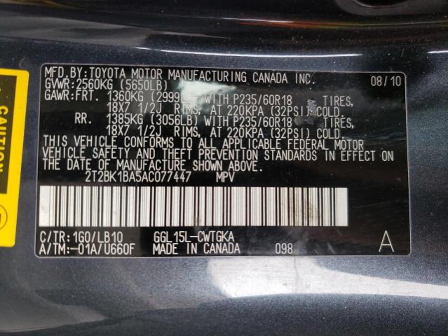 Photo 12 VIN: 2T2BK1BA5AC077447 - LEXUS RX 350 