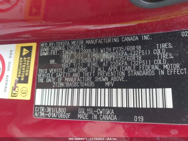 Photo 8 VIN: 2T2BK1BA5BC104695 - LEXUS RX 350 