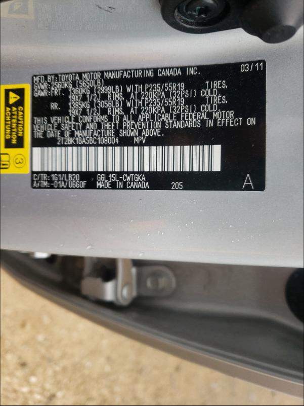 Photo 9 VIN: 2T2BK1BA5BC108004 - LEXUS RX 350 