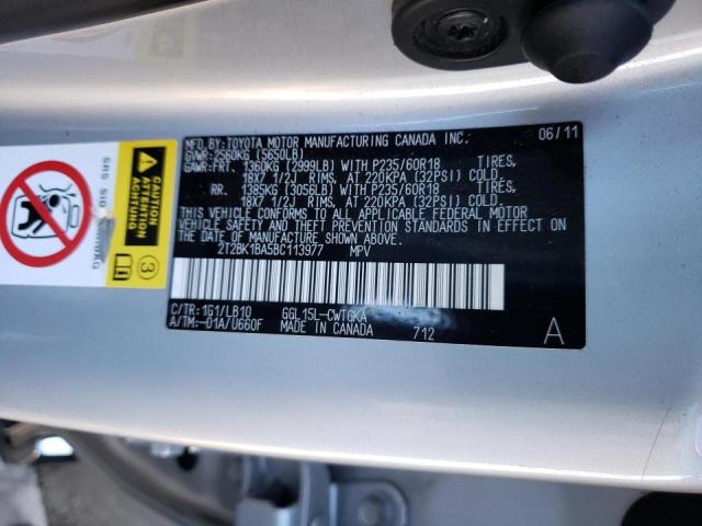 Photo 9 VIN: 2T2BK1BA5BC113977 - LEXUS RX 350 