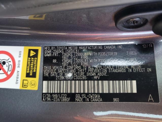 Photo 11 VIN: 2T2BK1BA5FC300285 - LEXUS RX 350 BAS 