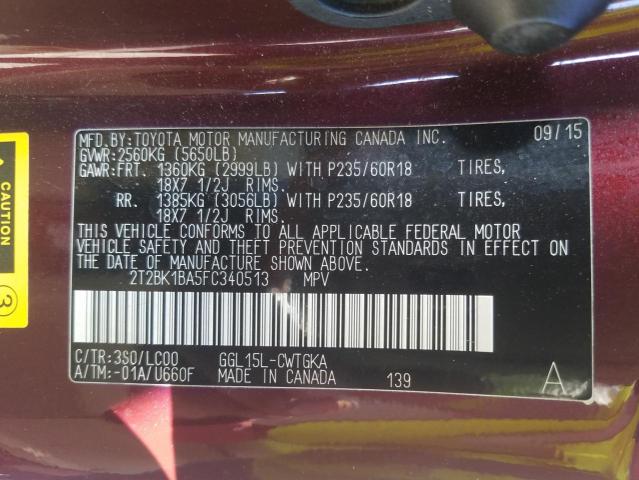 Photo 9 VIN: 2T2BK1BA5FC340513 - LEXUS RX 