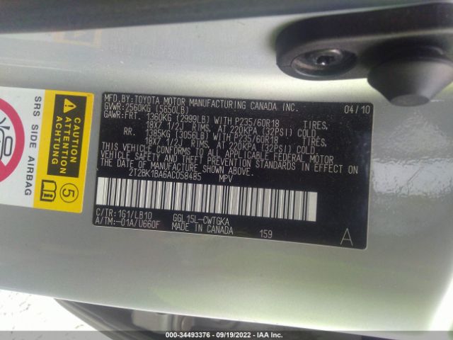 Photo 8 VIN: 2T2BK1BA6AC058485 - LEXUS RX 350 