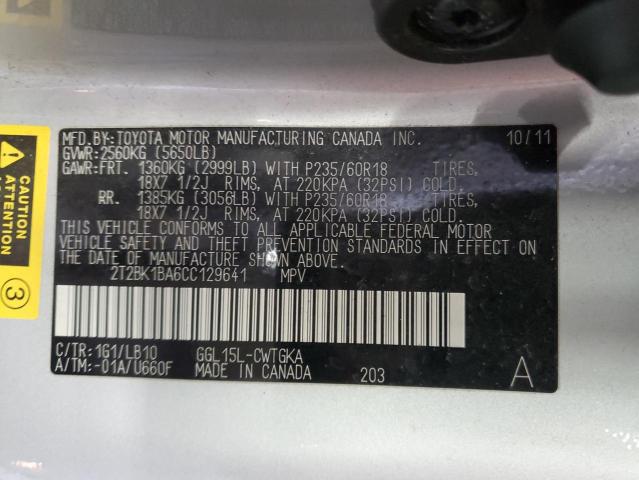 Photo 12 VIN: 2T2BK1BA6CC129641 - LEXUS RX 350 