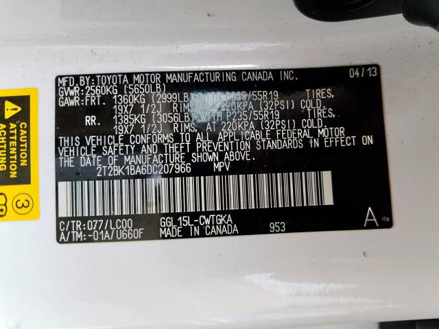 Photo 9 VIN: 2T2BK1BA6DC207966 - LEXUS RX 350 BAS 