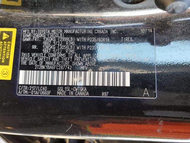 Photo 11 VIN: 2T2BK1BA6FC287742 - LEXUS RX350 