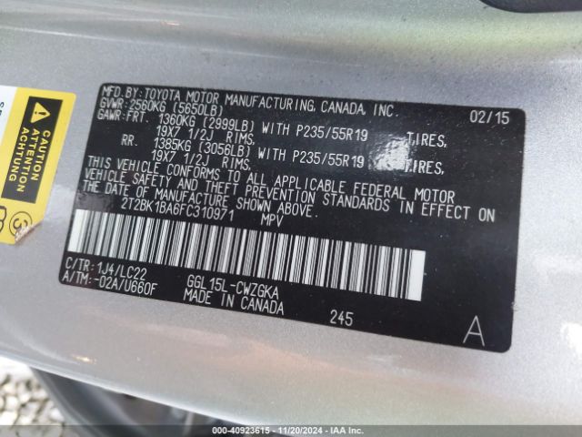 Photo 8 VIN: 2T2BK1BA6FC310971 - LEXUS RX 