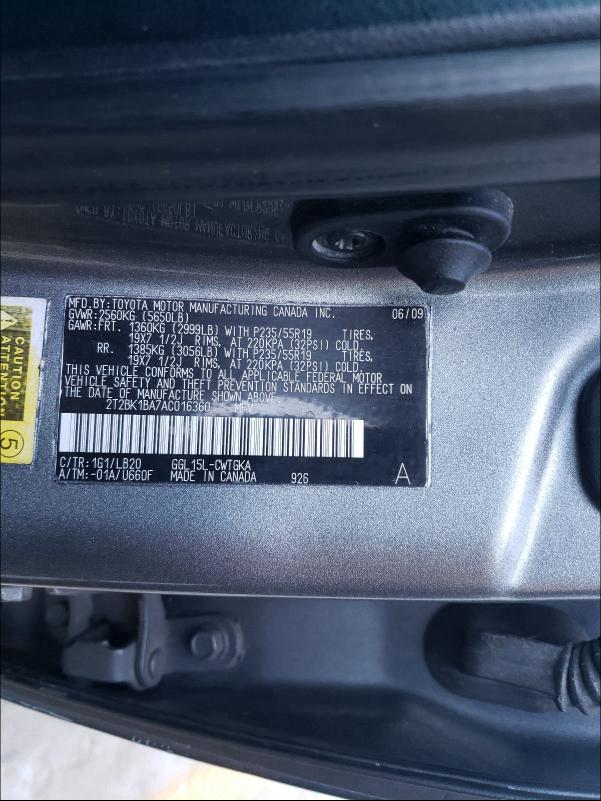 Photo 9 VIN: 2T2BK1BA7AC016360 - LEXUS RX 350 