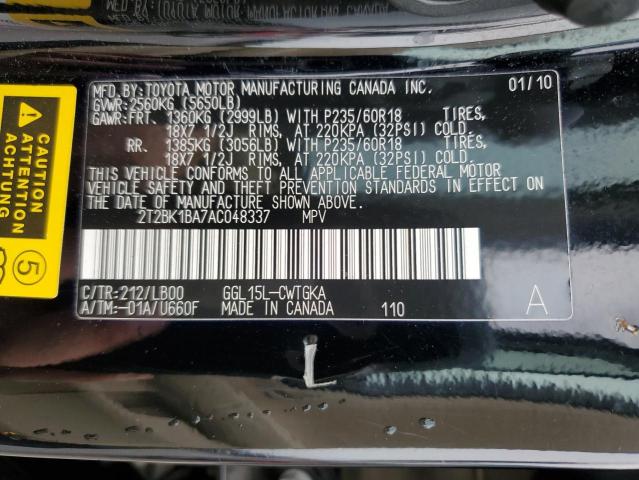 Photo 12 VIN: 2T2BK1BA7AC048337 - LEXUS RX350 