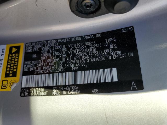 Photo 11 VIN: 2T2BK1BA7AC052033 - LEXUS RX350 