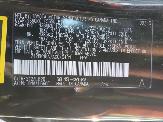 Photo 12 VIN: 2T2BK1BA7AC076431 - LEXUS RX 350 