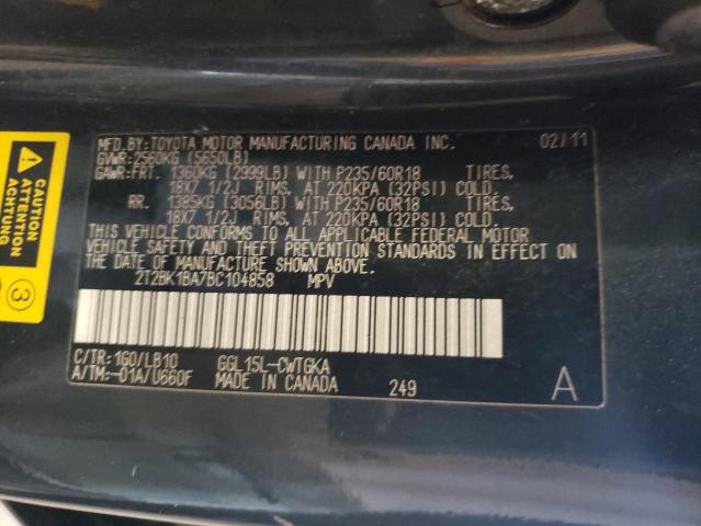 Photo 12 VIN: 2T2BK1BA7BC104858 - LEXUS RX 350 