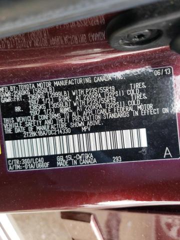 Photo 9 VIN: 2T2BK1BA7DC214330 - LEXUS RX 350 BAS 