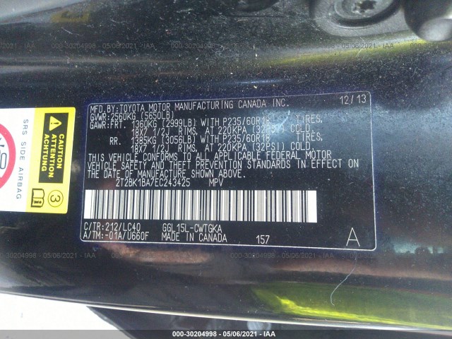 Photo 8 VIN: 2T2BK1BA7EC243425 - LEXUS RX 350 