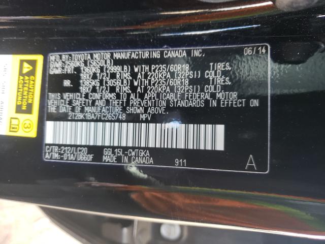 Photo 9 VIN: 2T2BK1BA7FC265748 - LEXUS RX 350 BAS 