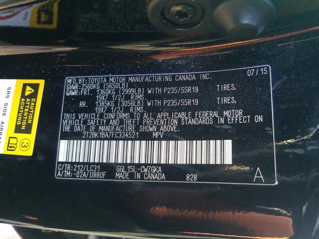 Photo 9 VIN: 2T2BK1BA7FC334521 - LEXUS RX 