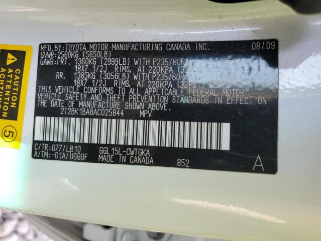 Photo 12 VIN: 2T2BK1BA8AC025844 - LEXUS RX 350 