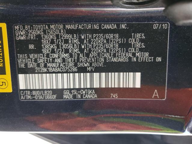 Photo 12 VIN: 2T2BK1BA8AC075286 - LEXUS RX350 