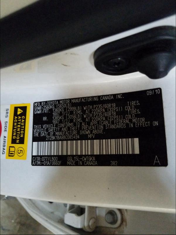 Photo 9 VIN: 2T2BK1BA8BC085494 - LEXUS RX 350 