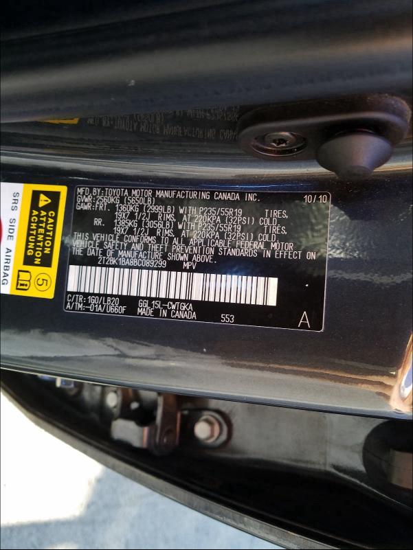 Photo 9 VIN: 2T2BK1BA8BC089299 - LEXUS RX 350 