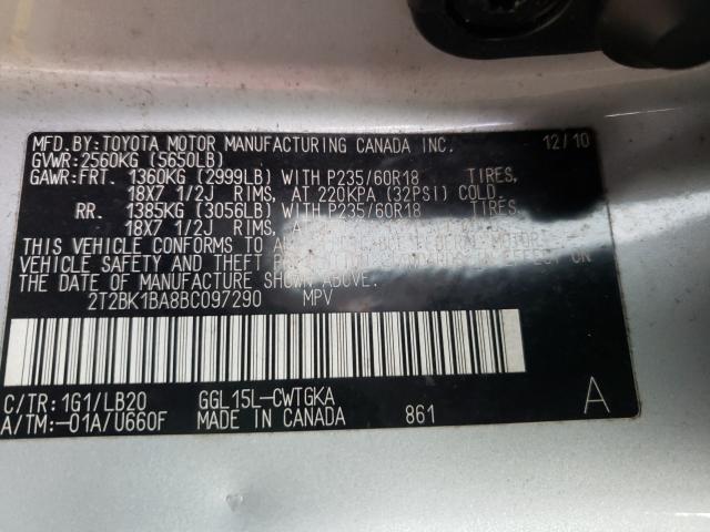 Photo 9 VIN: 2T2BK1BA8BC097290 - LEXUS RX 350 