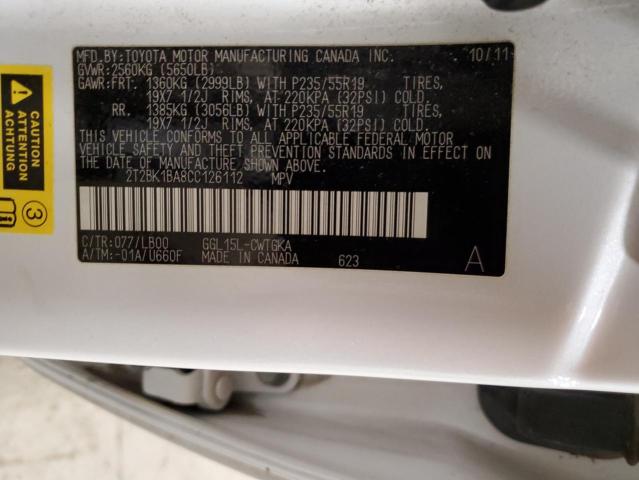 Photo 11 VIN: 2T2BK1BA8CC126112 - LEXUS RX350 