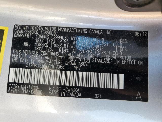 Photo 11 VIN: 2T2BK1BA8DC162366 - LEXUS RX 350 BAS 