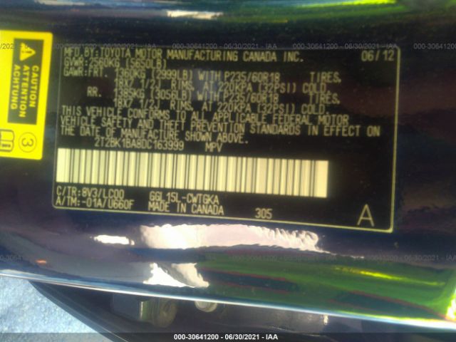 Photo 8 VIN: 2T2BK1BA8DC163999 - LEXUS RX 350 